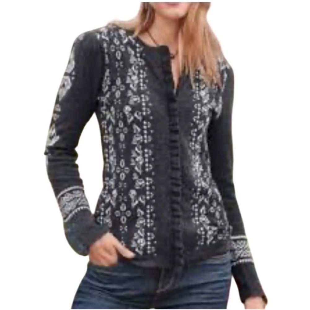 Sundance Fair Isle Nordic Cardigan Sweater Women’s Size XS